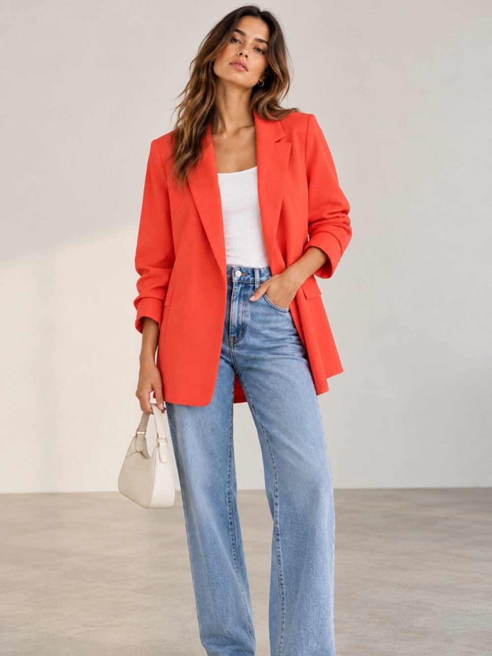 Atmosphere Coral Oversized Blazer Size 8
